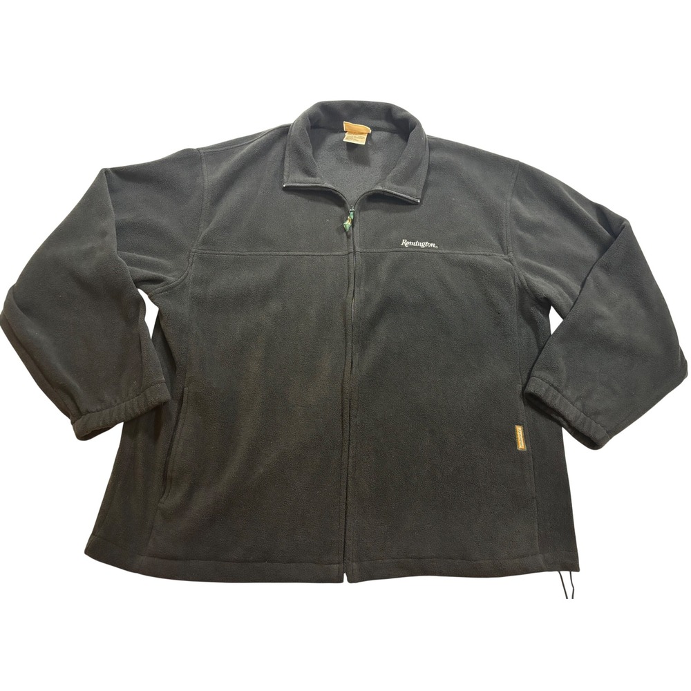Remington Fleece Jacket Mens Black Excellent Full Zip Outdoor XL